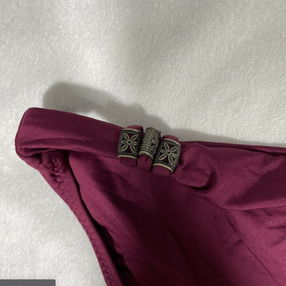 NEW Becca Beaded‎ Tab Side Hipster Bikini Bottom [SZ XL ] - Picture 4 of 12
